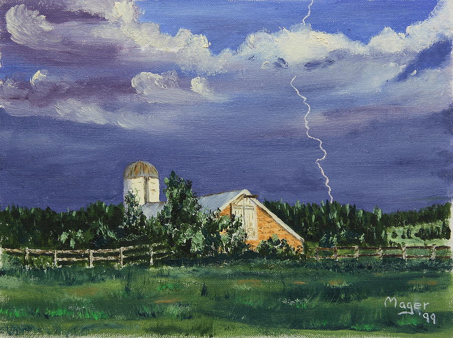 Storm Rolling In Painting by Alan Mager