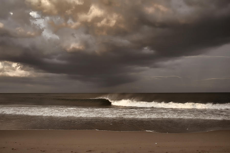 Beach Photograph - Storm Rolling Out by Heather Applegate