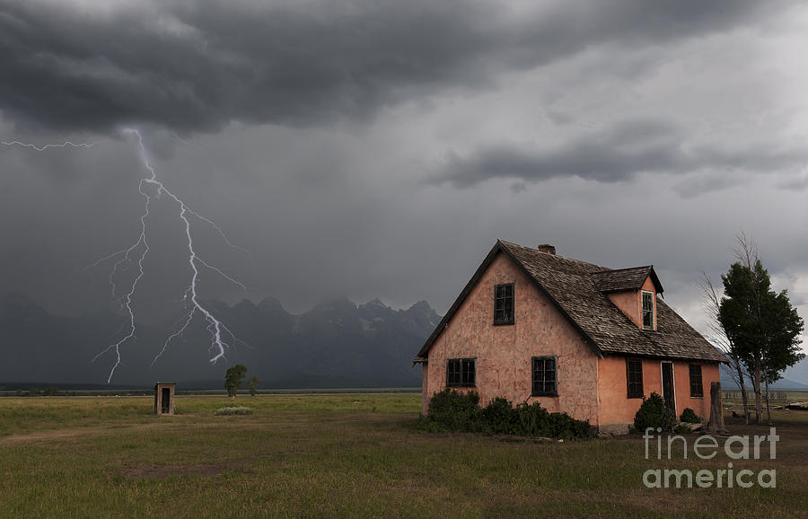Landscape Photograph - Stormy Teton Morning by Sandra Bronstein