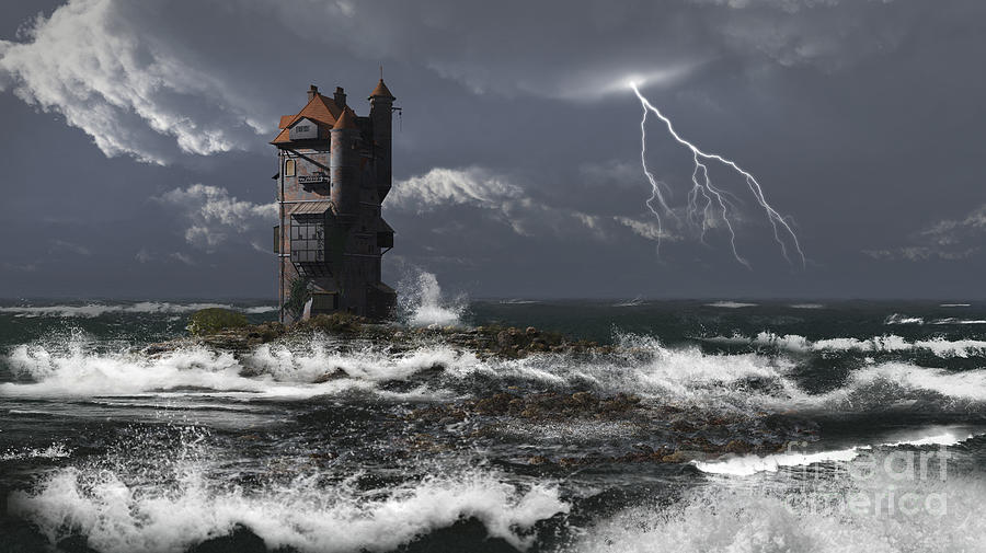 Storm Tower Digital Art by Fairy Fantasies - Fine Art America