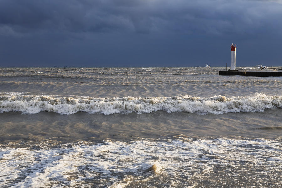 Storm Waves Crashing On A Beach Photograph by Mary Ellen McQuay