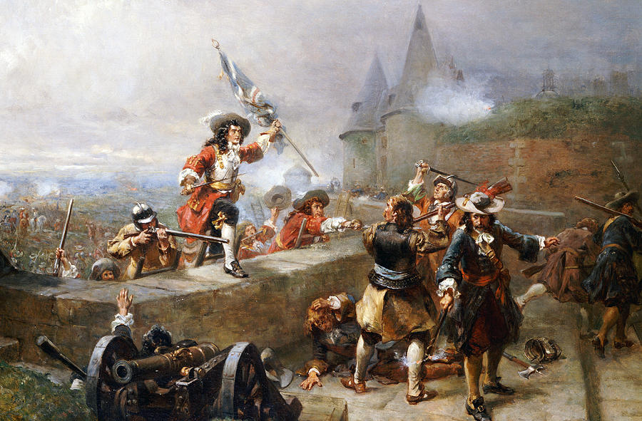 Flag Painting - Storming the Battlements by Robert Alexander Hillingford