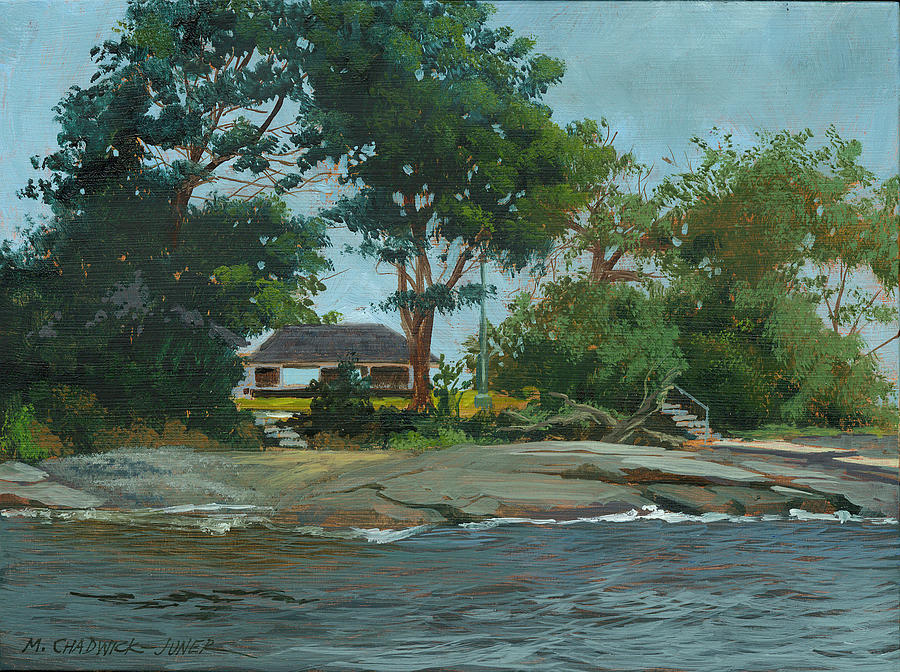Storms End Huckleberry Island Painting by Marguerite Chadwick-Juner