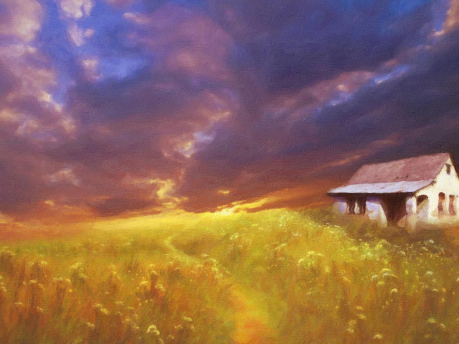 Impressionism Painting - Storms On The Doorstep by Georgiana Romanovna