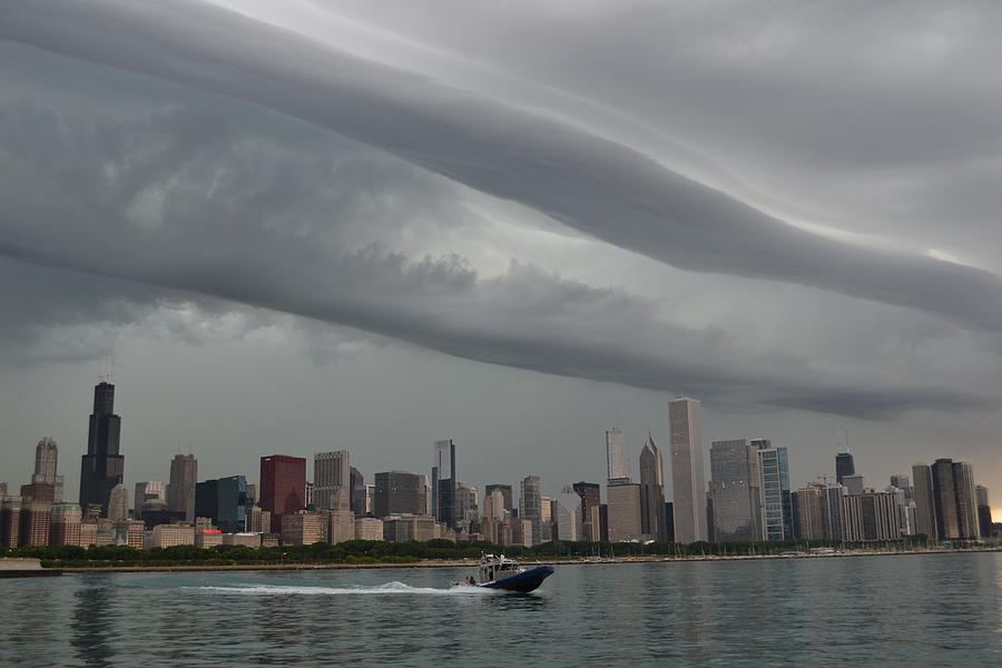 Chicago Photograph - Storms Roll Over Chicago by Nicholas Stewart