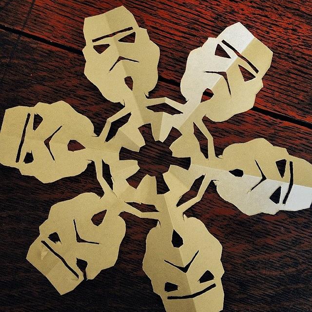 Christmas Photograph - Stormtrooper Snow Flakes! #presents by Scott Taylor