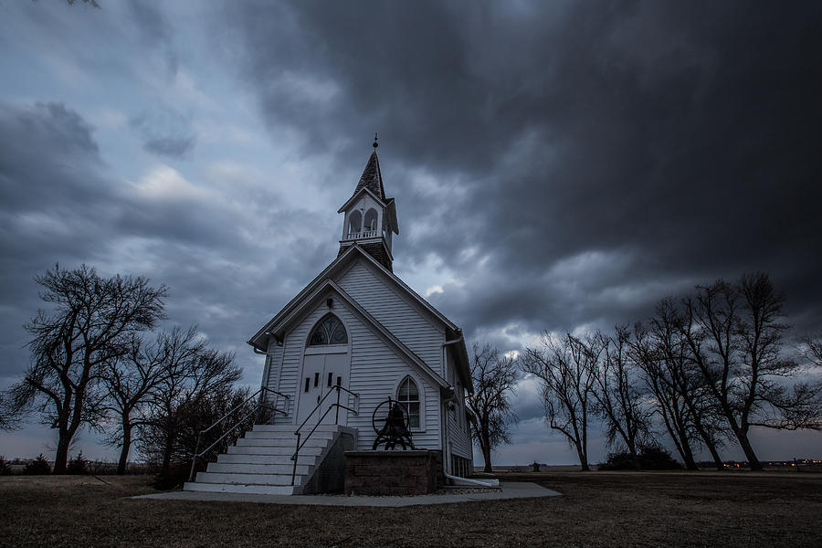 Church Photograph - Stormy Church by Aaron J Groen