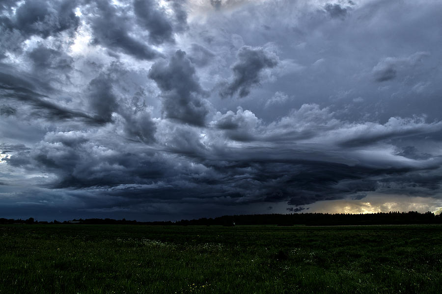 Stormy Clouds and Sunset Photograph by Sander Elb - Fine Art America