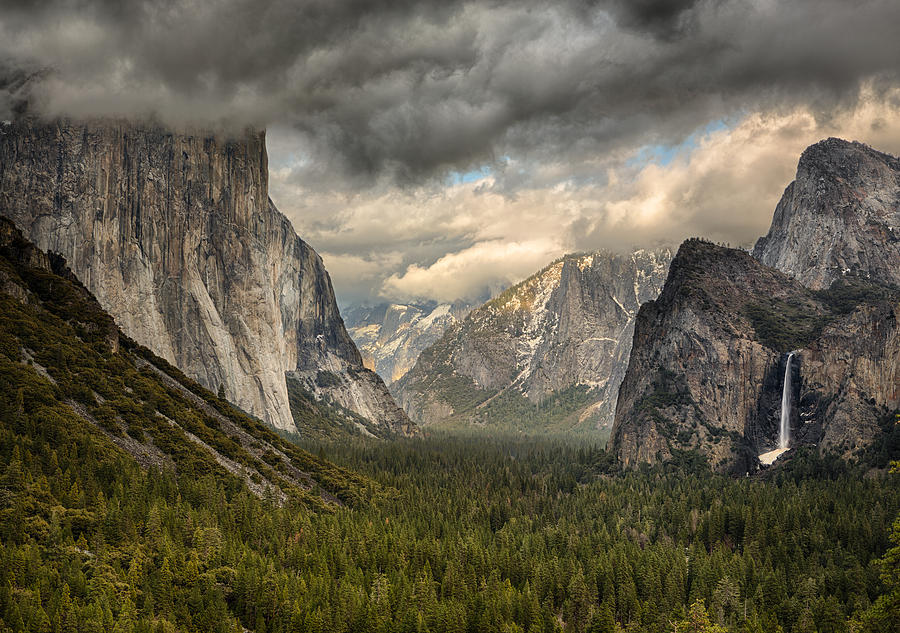 Stormy Clouds over Tunnel View in Yosemite Photograph by Sarah Fields ...