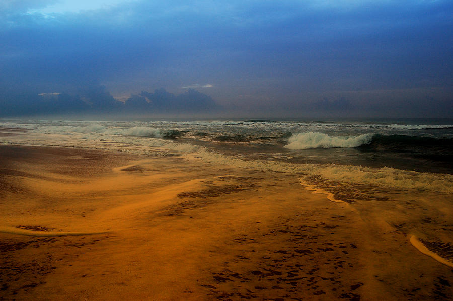 Beach Photograph - Stormy Day at Emerald Isle NC by Mim White