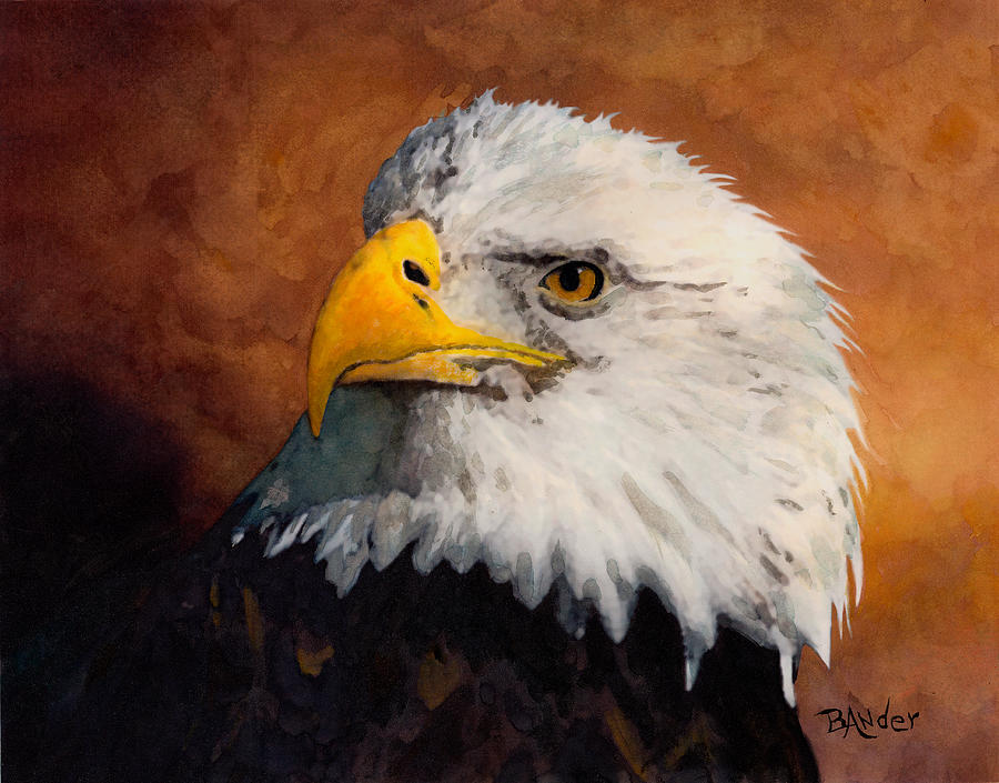 Stormy Eagle Painting by Brent Ander