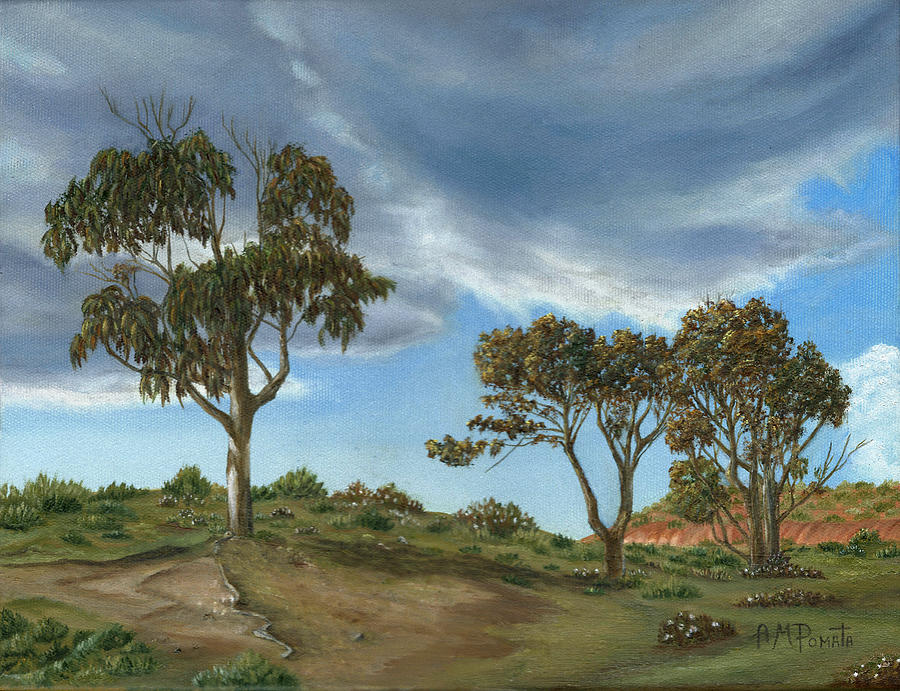 Stormy Eucalyptus Painting by Angeles M Pomata