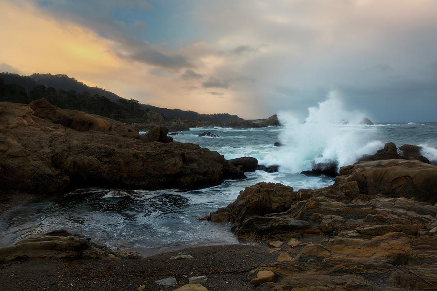 Stormy Evening At Point Lobos Photograph by Don Smith