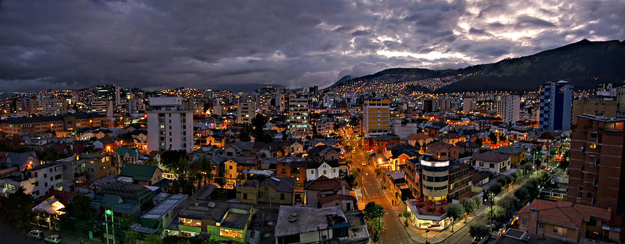 Stormy Evening Skyline in Quito Photograph by Leda Robertson