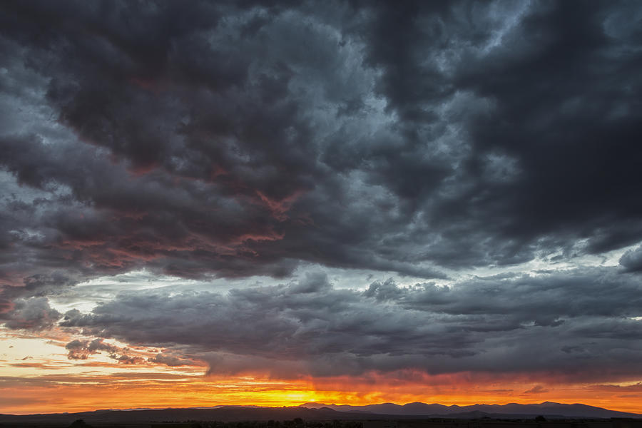Stormy Jemez Mountains Sunset - Santa Fe New Mexico Photograph by Brian Harig