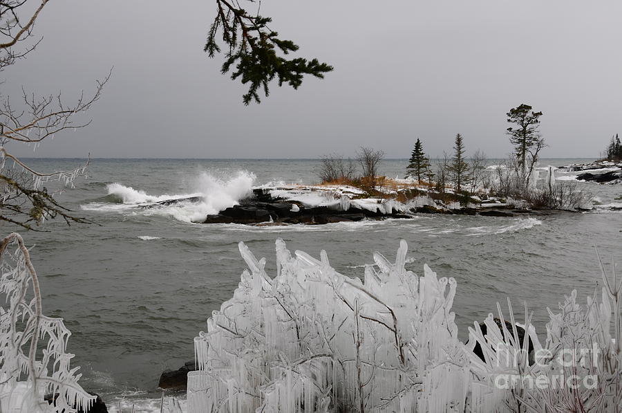 Stormy Lake Superior Photograph by Sandra Updyke