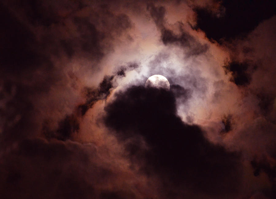 Stormy Moon Three Photograph by Linda Cox