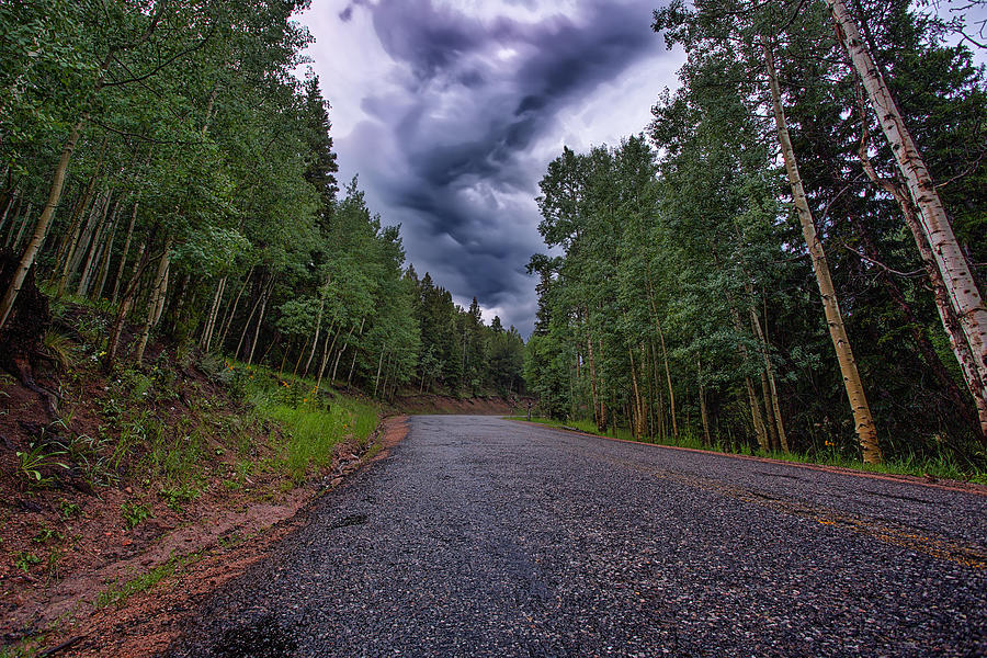 Mountain Photograph - Stormy Mountain Road by Thomas Zimmerman