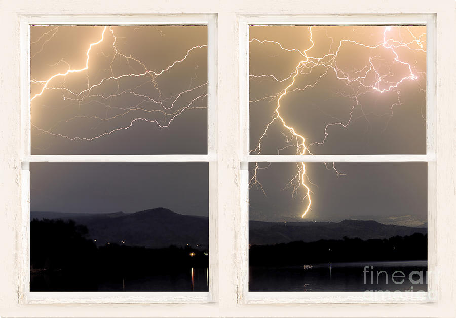 Stormy Night Window View Photograph by James BO Insogna