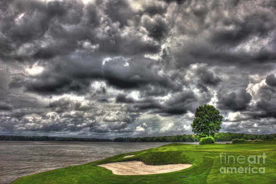 Stormy Skies Lake Oconee Number 4 Reynolds Plantation Golf Art Photograph by Reid Callaway
