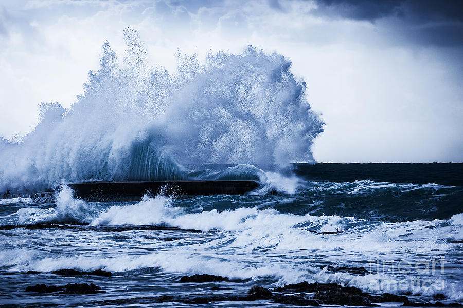 stormy ocean waves