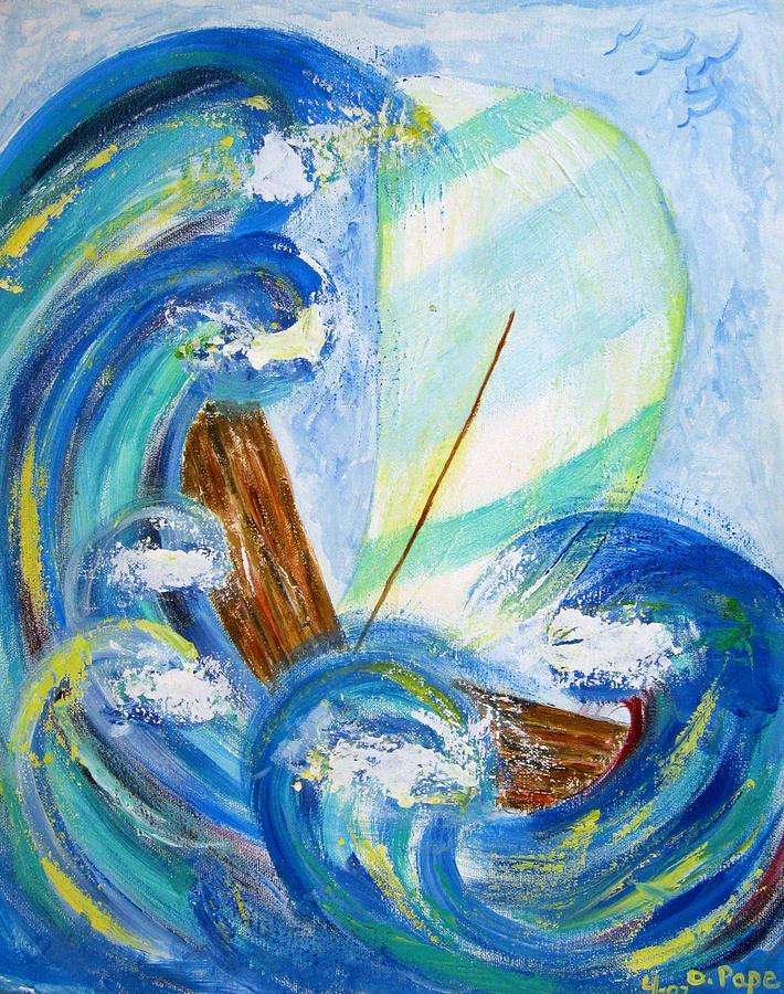 Stormy Sails Painting by Diane Pape