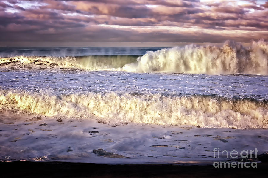 Beach Photograph - Stormy Seas at Sunrise by David Millenheft