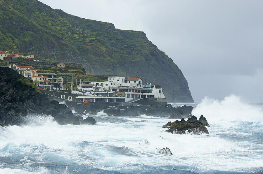 Stormy Seas on Madeira Coast Photograph by David Birchall