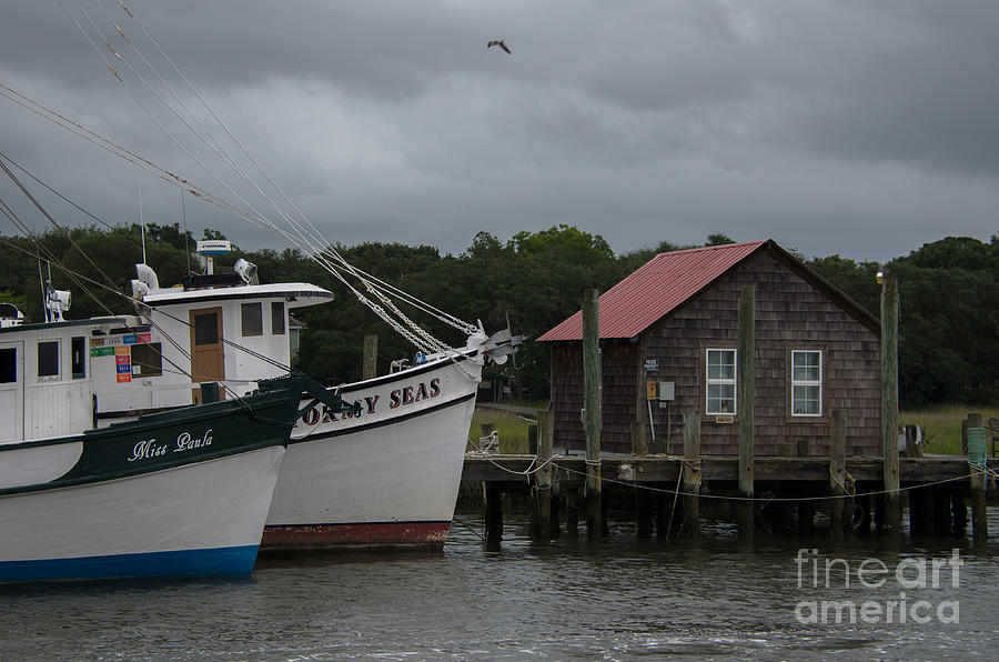 Stormy Seas on Shem Creek Photograph by Dale Powell