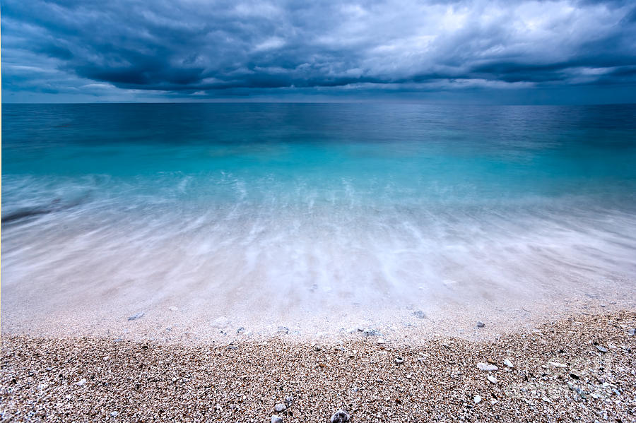 Stormy seascape Photograph by Luciano Mortula