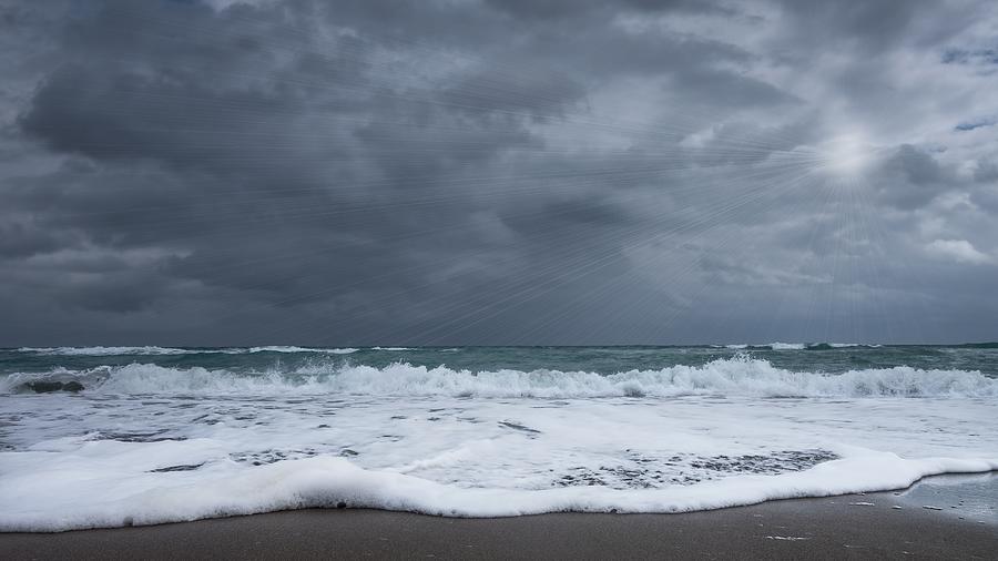 Stormy seascape Photograph by Rudy Umans