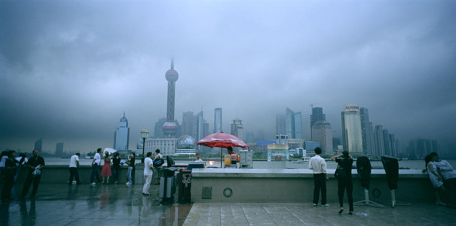 Stormy Shanghai Photograph by Shaun Higson