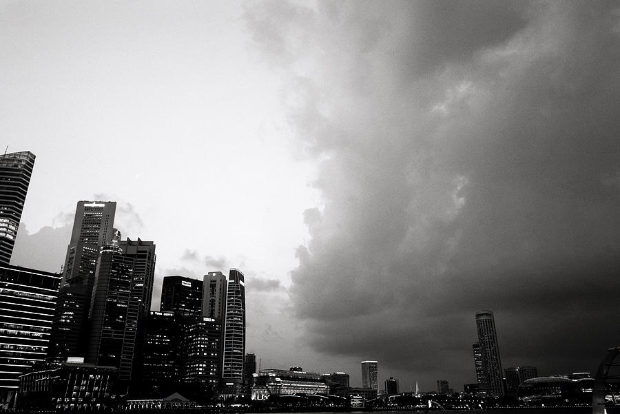 Stormy Singapore Photograph by Shaun Higson
