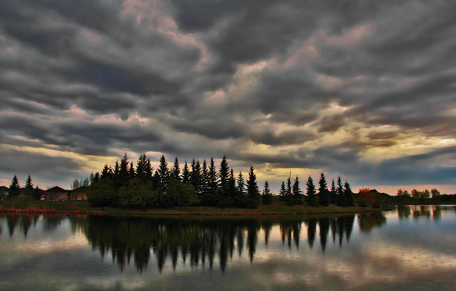 Stormy Sky Over Bud Miller Lake Photograph by Photo Courtesy Of David G Smith