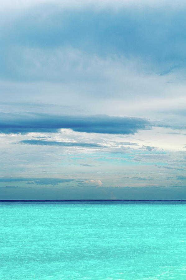 Stormy Sky Over The Turquoise Caribbean Photograph by Dallas Stribley