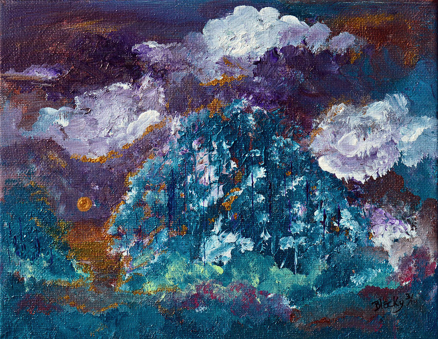 Stormy Sundown Painting by Donna Blackhall