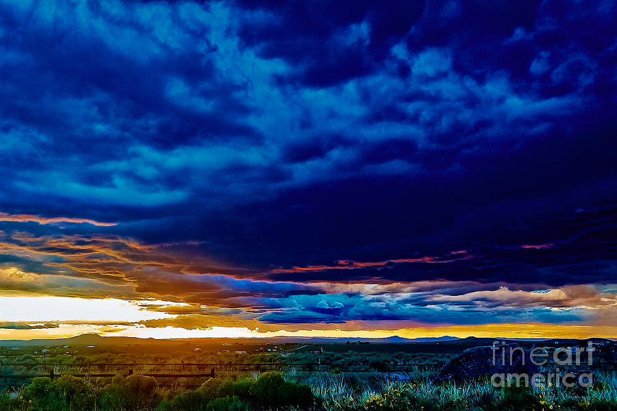 Sunset Photograph - Stormy sunset by Charles Muhle