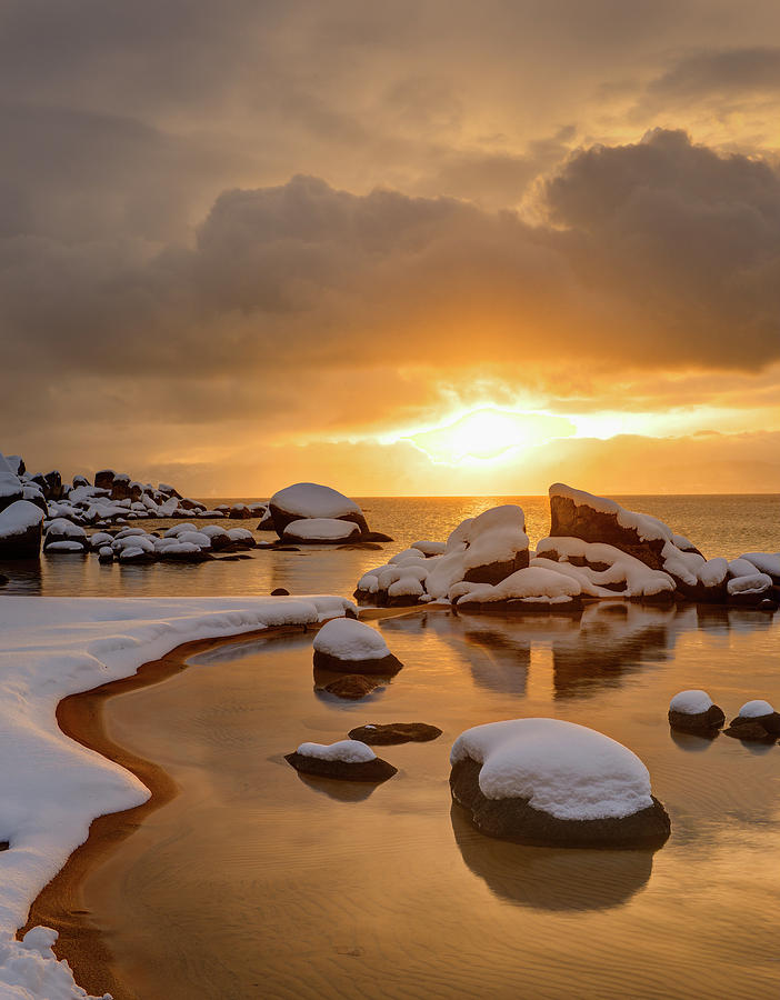 Stormy Sunset Over Lake Tahoe, Nevada Photograph by Josh Miller Photography