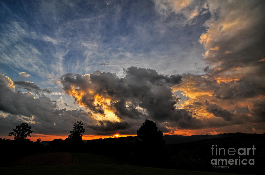 Sunset Photograph - Last Light On the Blue Ridge by Randy Rogers