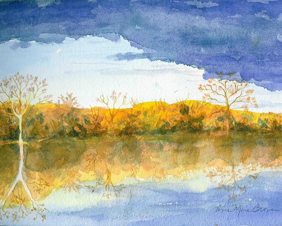 Stormy Swamp Painting by Anne Marie Brown