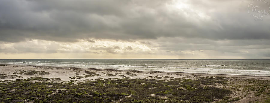 Beach Photograph - Stormy Texas Coastline by Tejas Prints