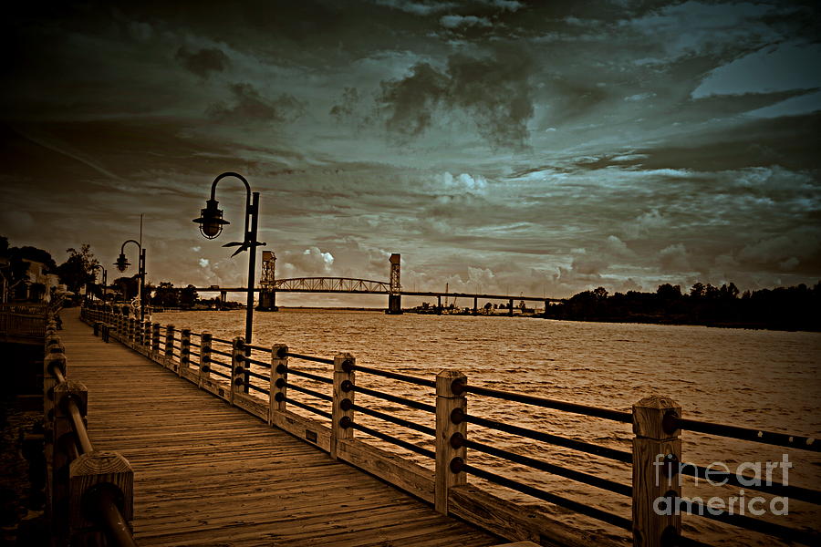 Stormy Wilmington Riverwalk  Photograph by Amy Lucid