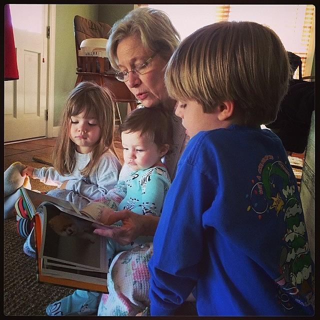 Story Time With Their Honey!  Precious! Photograph by Hope Chandler