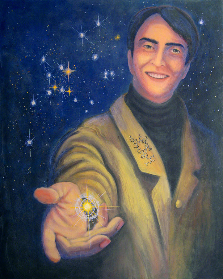 Storyteller of Stars - Artwork for the Science Tarot Painting by Janelle Schneider