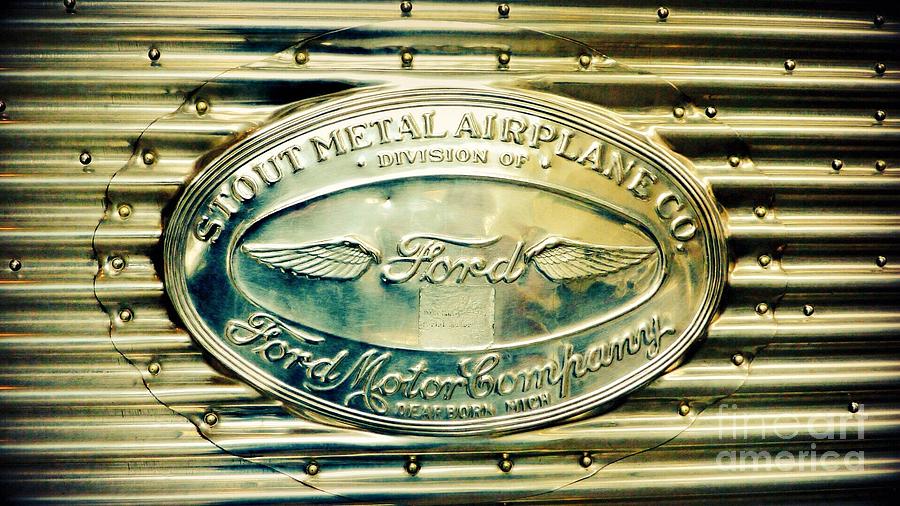 Ford Photograph - Stout Metal Airplane Co. Emblem by Susan Garren
