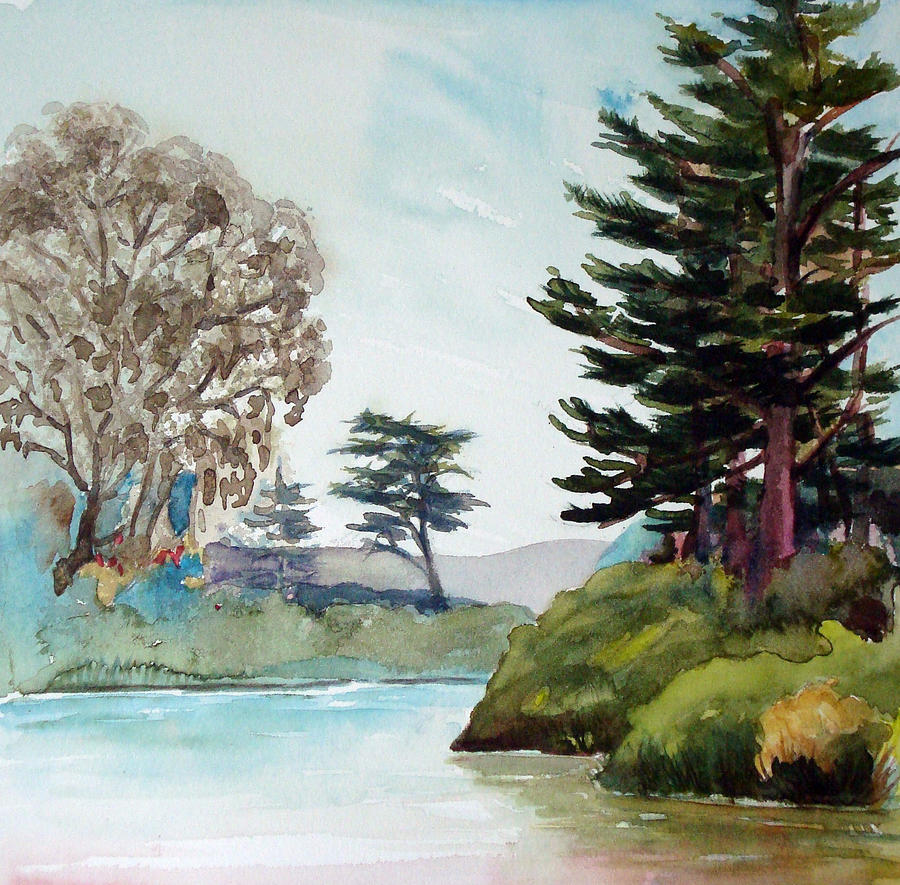 Stow Lake #2 Painting by Karen Coggeshall