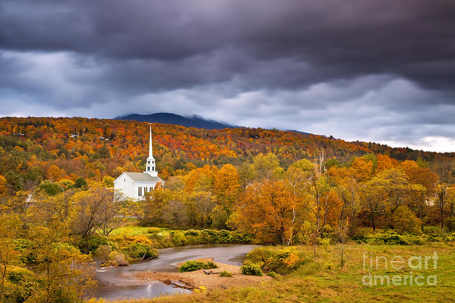 Stowe Church in Autumn Photograph by Brian Jannsen