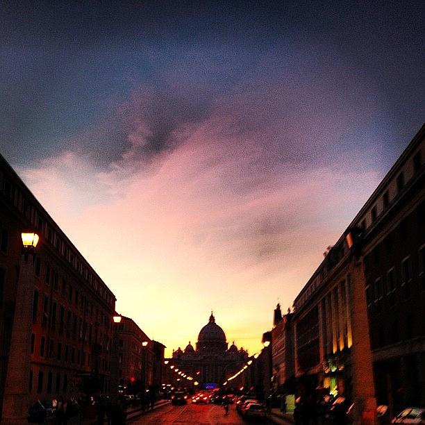 Sunset Photograph - #stpeter In #vatican City #sunset by Jaime Grego-Mayor