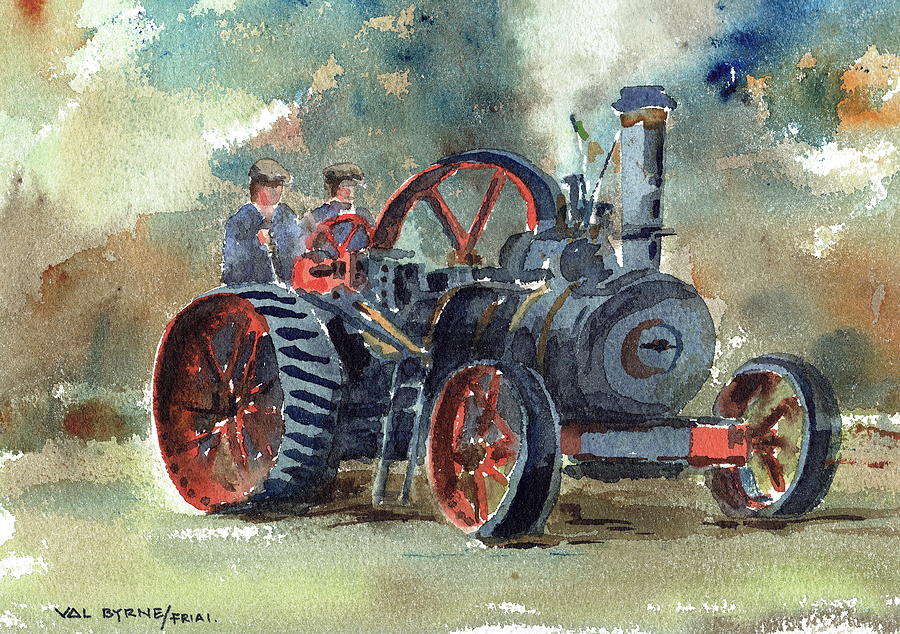 Stradbally Steam Engine Painting by Val Byrne