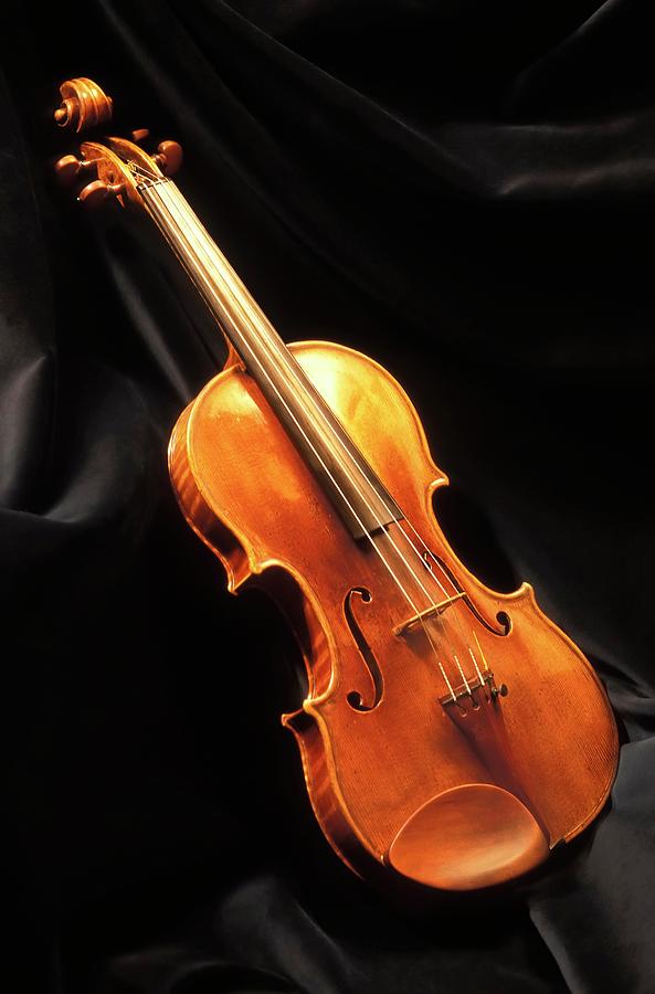 Stradivari Violin Photograph by Patrick Landmann